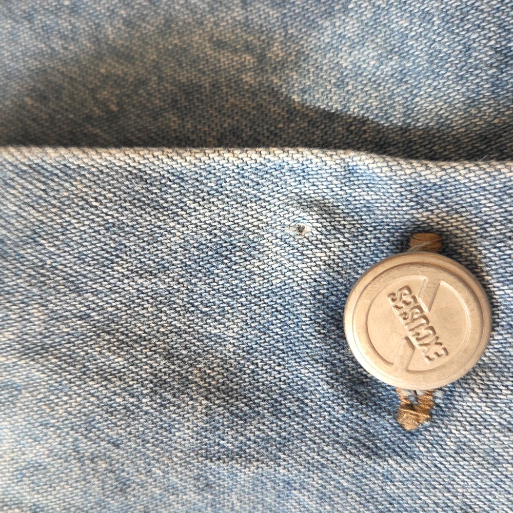 Vintage Denim Skirt Femme Fatale Denim A-Line Button Skirt - Picture 10 of 10